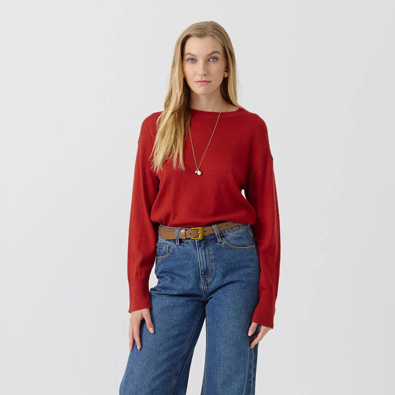 Christal Pullover - Rust Red