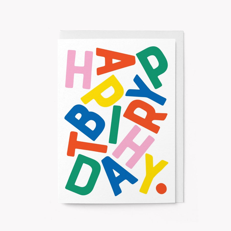 Colourful Letter card - Happy Birthday 