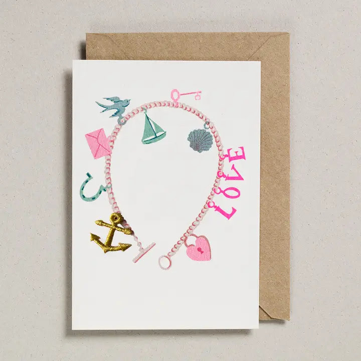 Valentines Patch Card - Charm Bracelet