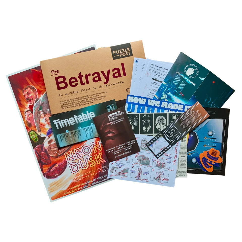 Collection of books and puzzles on a white background