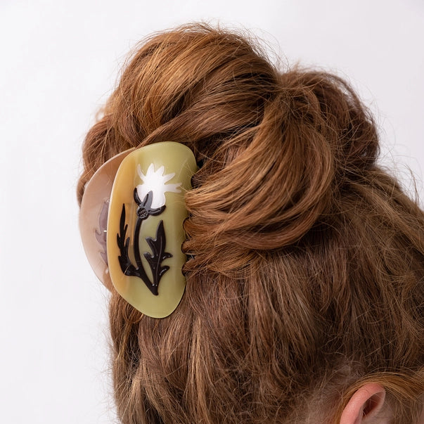 Fall Rosehip Flower Hair Claw Clip