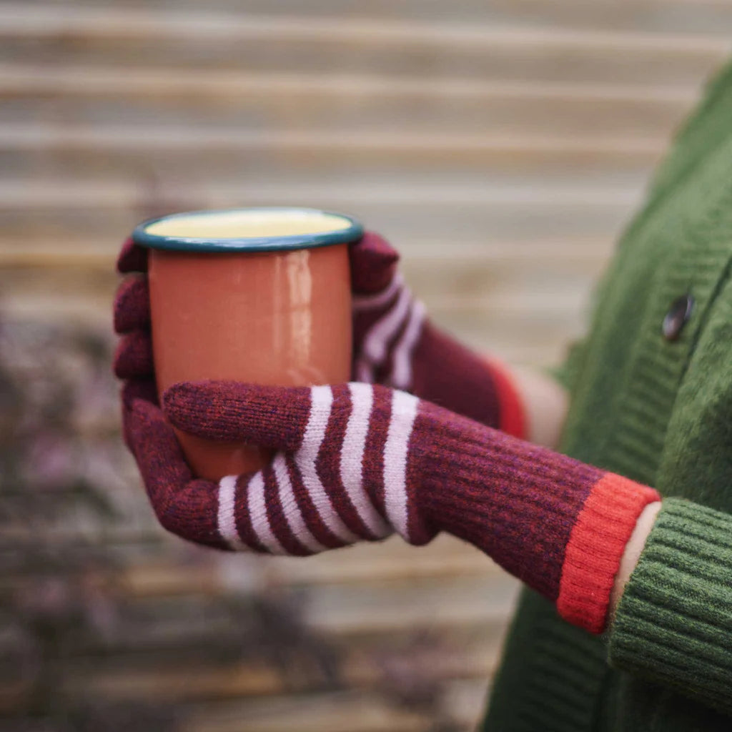 Women's Lambswool Gloves - Dusky Pink