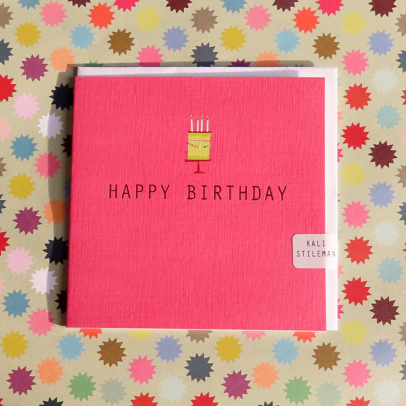 Happy Birthday Card - Foiled Birthday Cake