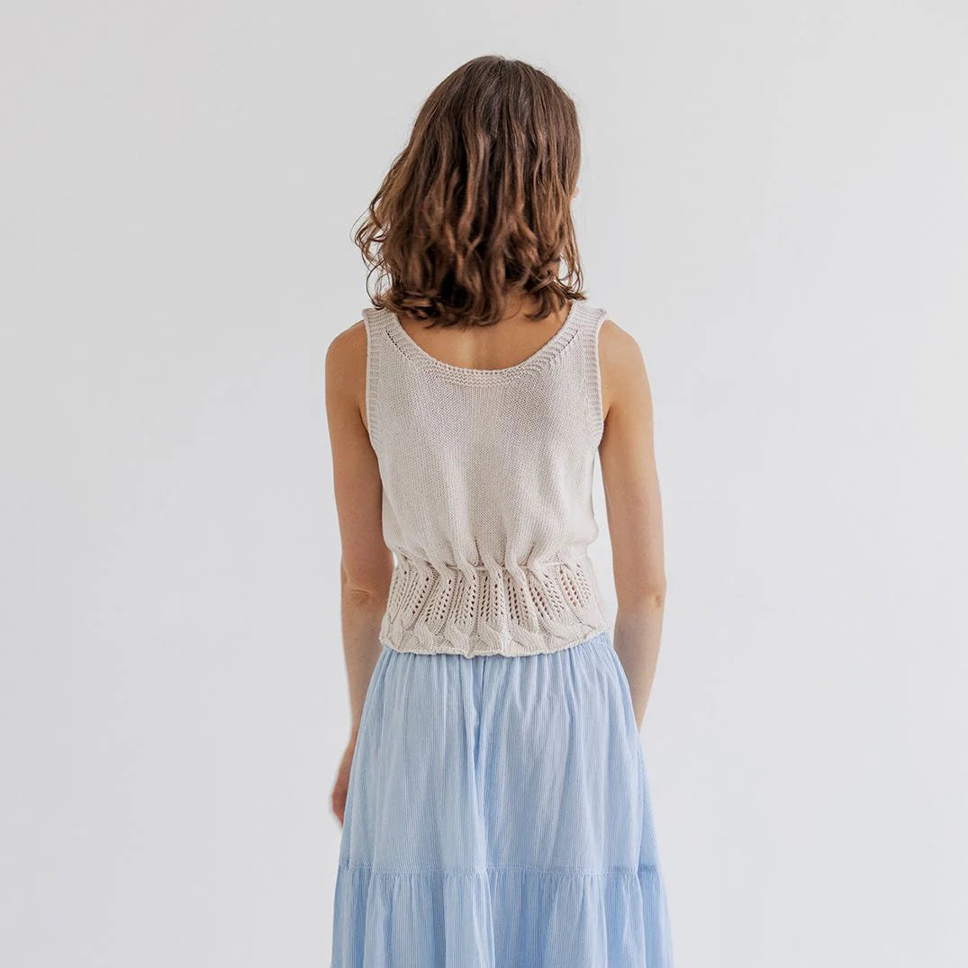 Vaka Knitted Top - Chalk