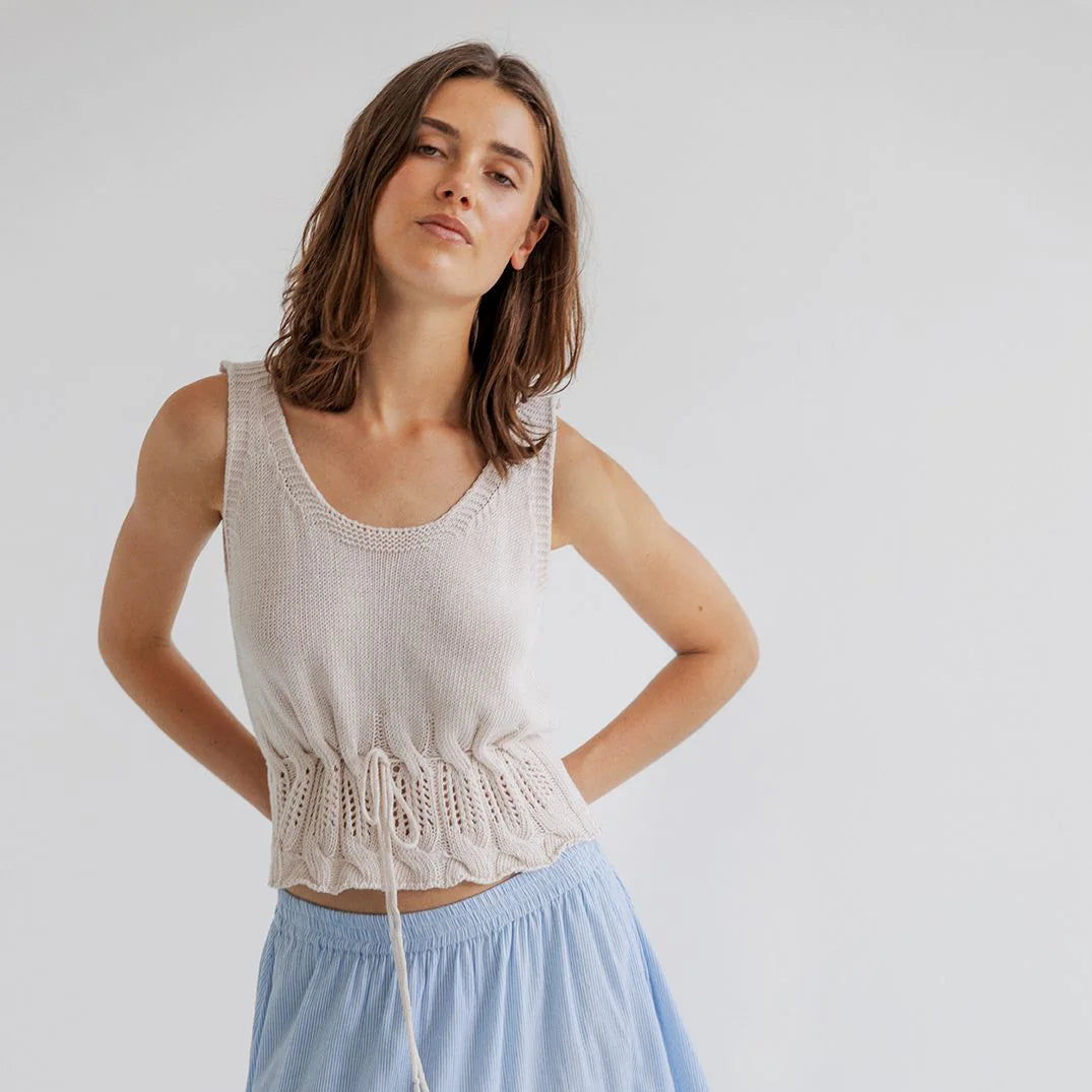 Vaka Knitted Top - Chalk