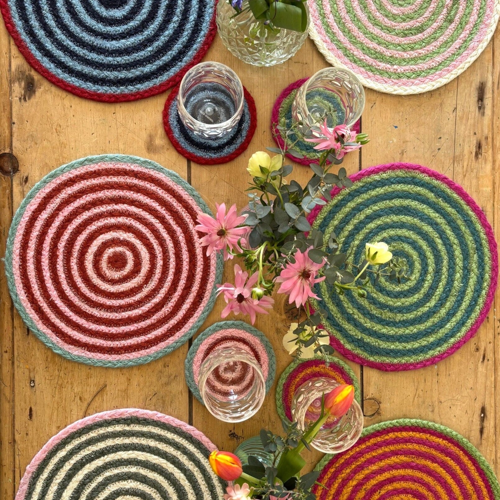 Tulip Coasters - Strawberry - Set of 6