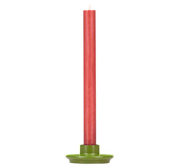 Small Wooden Candleholder - Olive