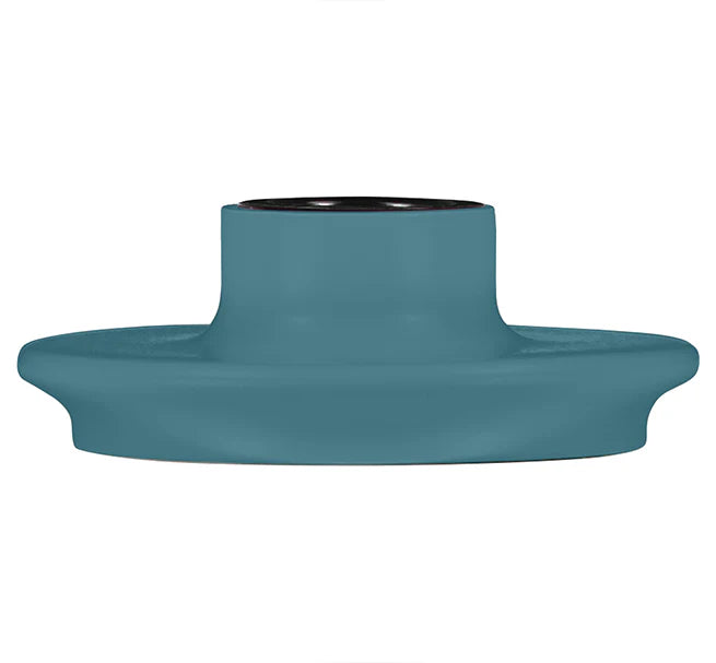 Small Wooden Candleholder - Pompadour Blue