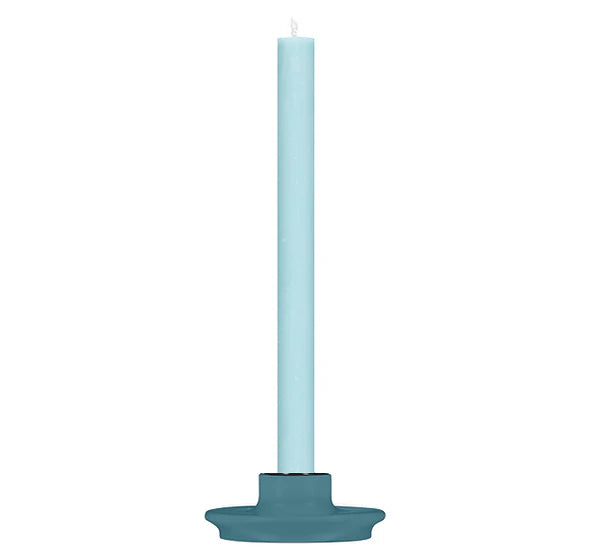 Small Wooden Candleholder - Pompadour Blue