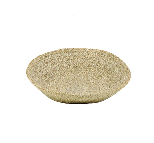 Jute Serving Basket - Pearl White / Natural - 24cm