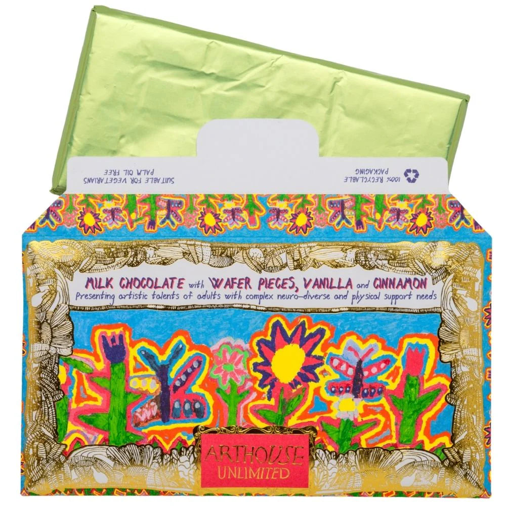 Most Beautiful Garden - Milk Chocolate with Wafer Pieces, Vanilla & Cinnamon