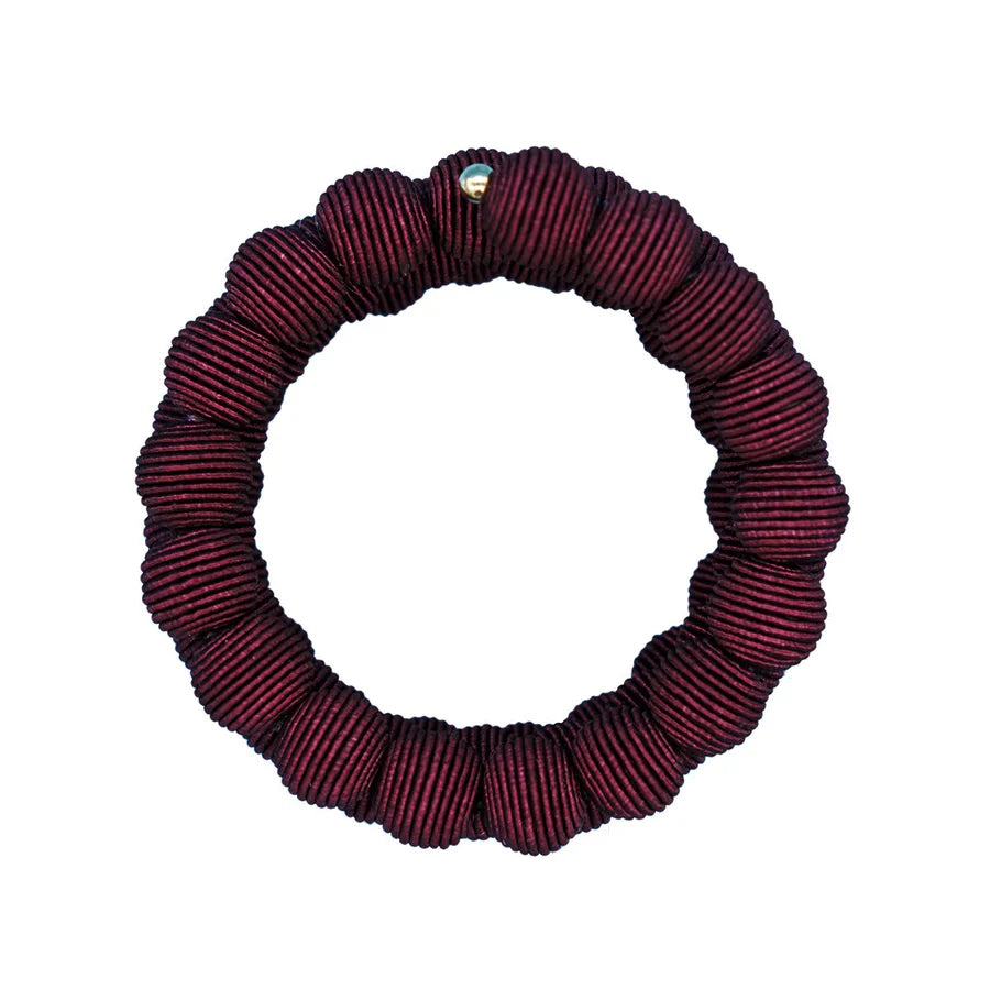 Springwire Woven Ball Bracelet - Bordeaux