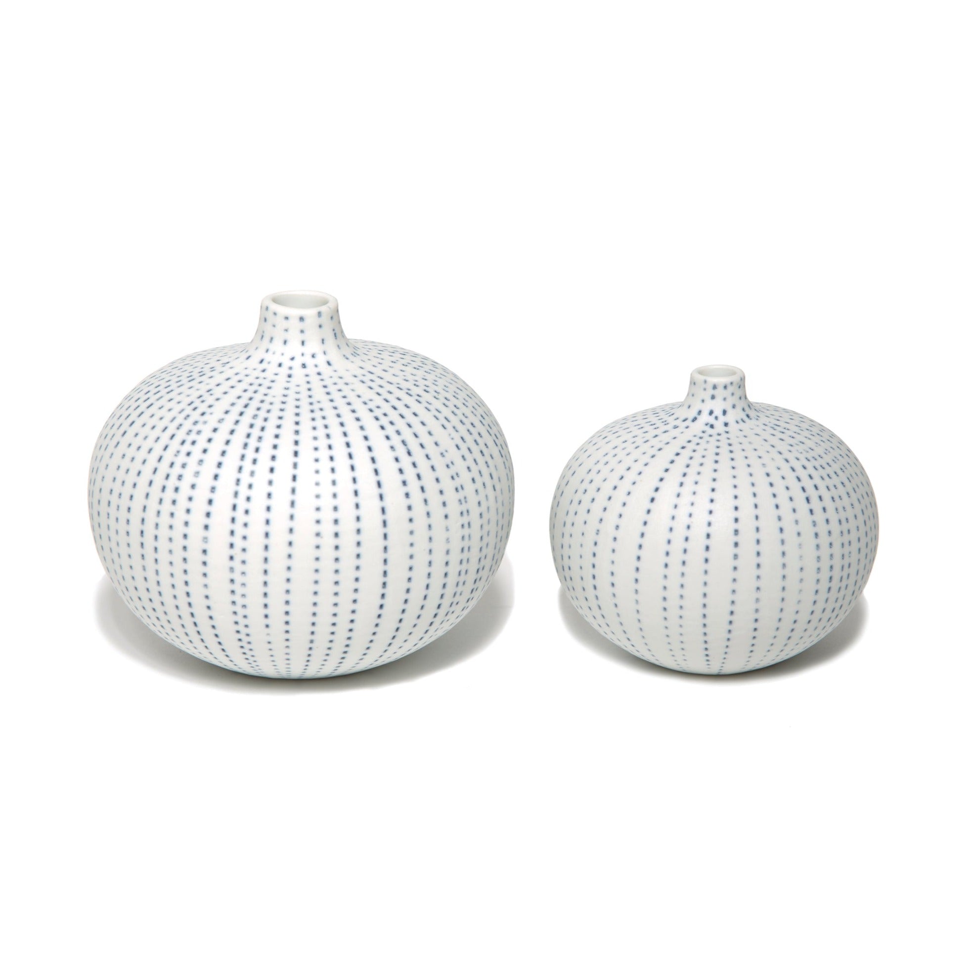 Bari Vase - Medium in Blue Dots