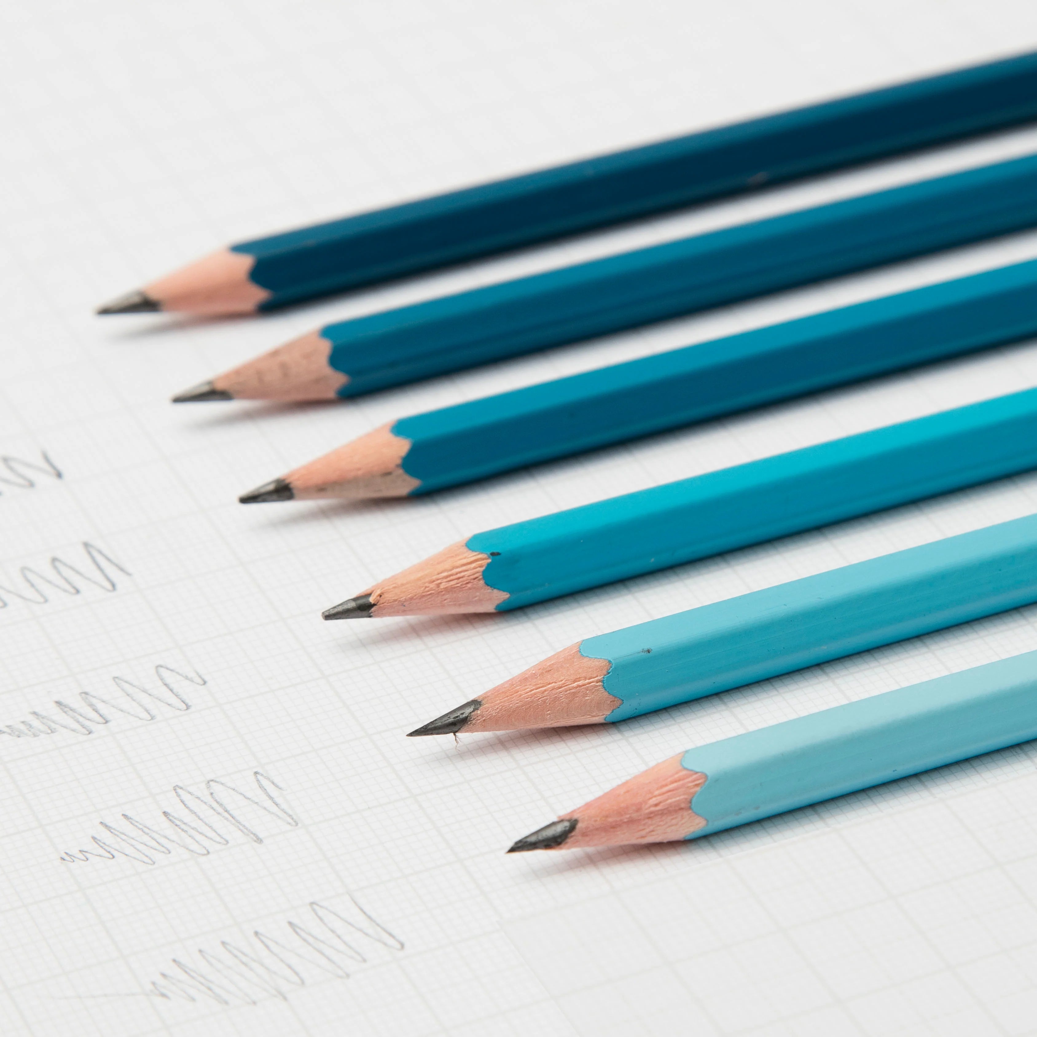 Gradient Sketching Pencils - Blue