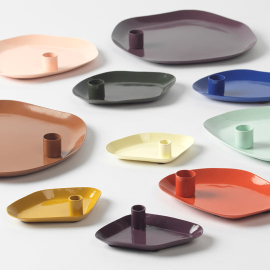 Mie Candle Holder, Small - Pumpkin Orange