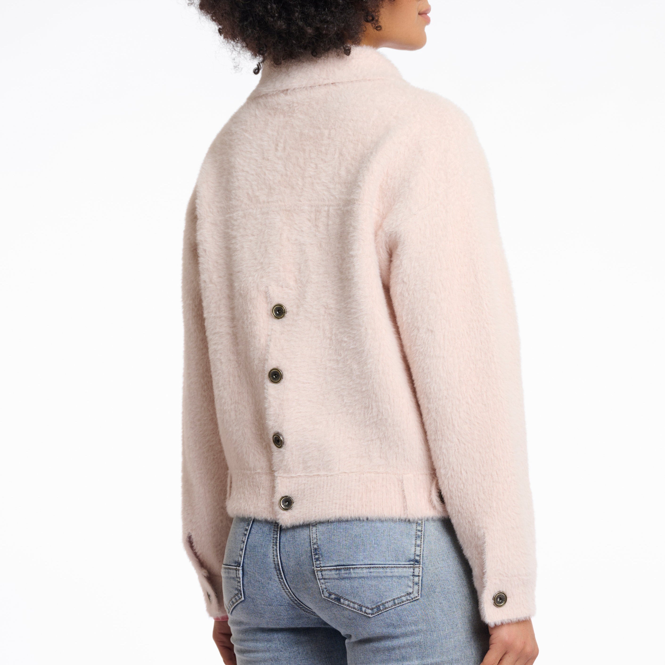 Bubbly Boxy Jacket - Pale Pink