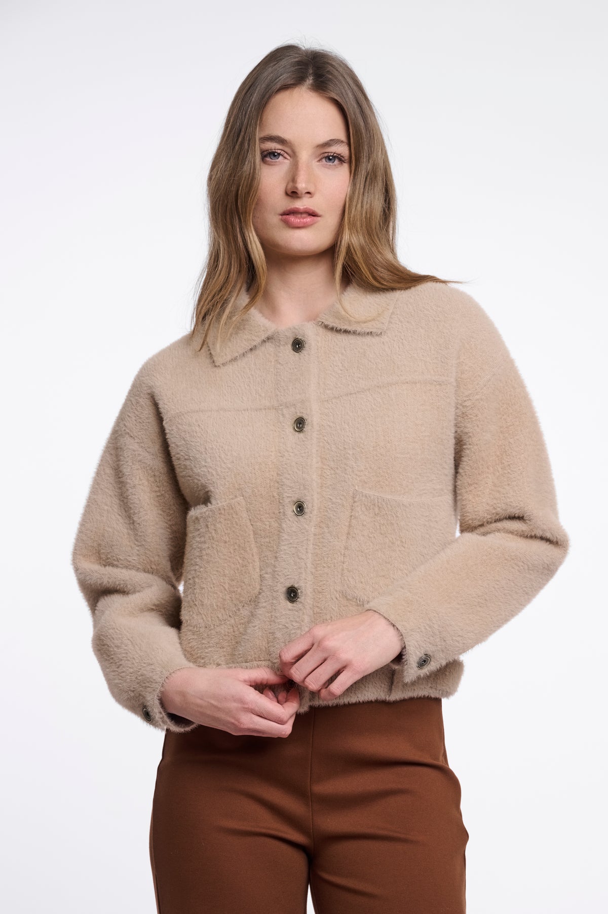Bubbly Boxy Jacket - Oat