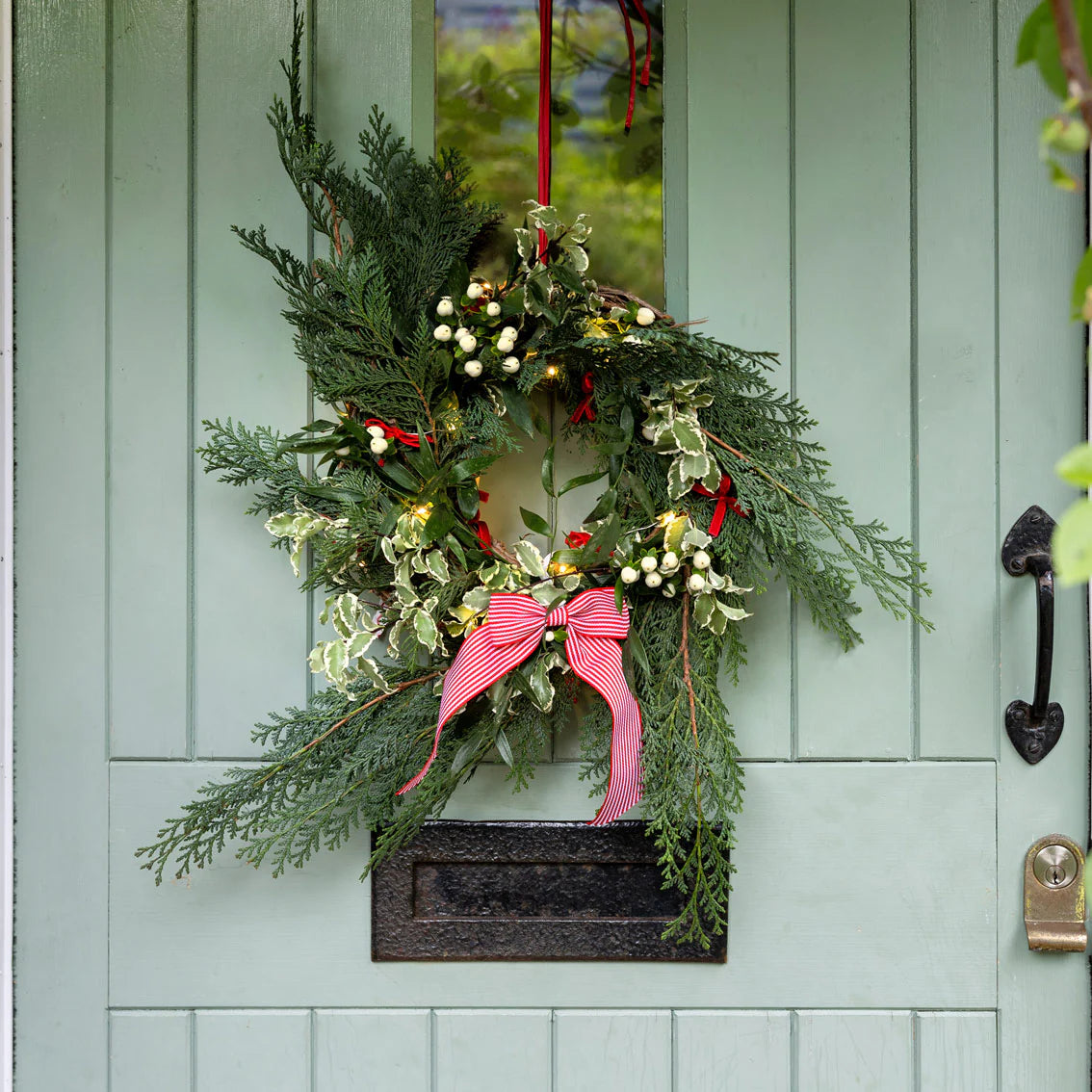 Candy Christmas Red & White Stripe Bow