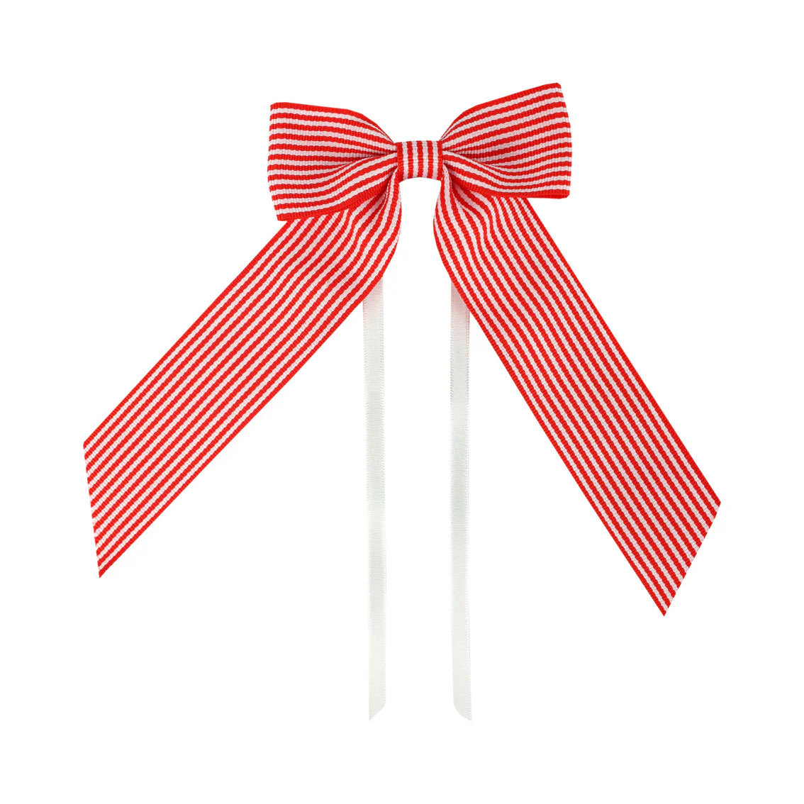 Candy Christmas Red & White Stripe Bow