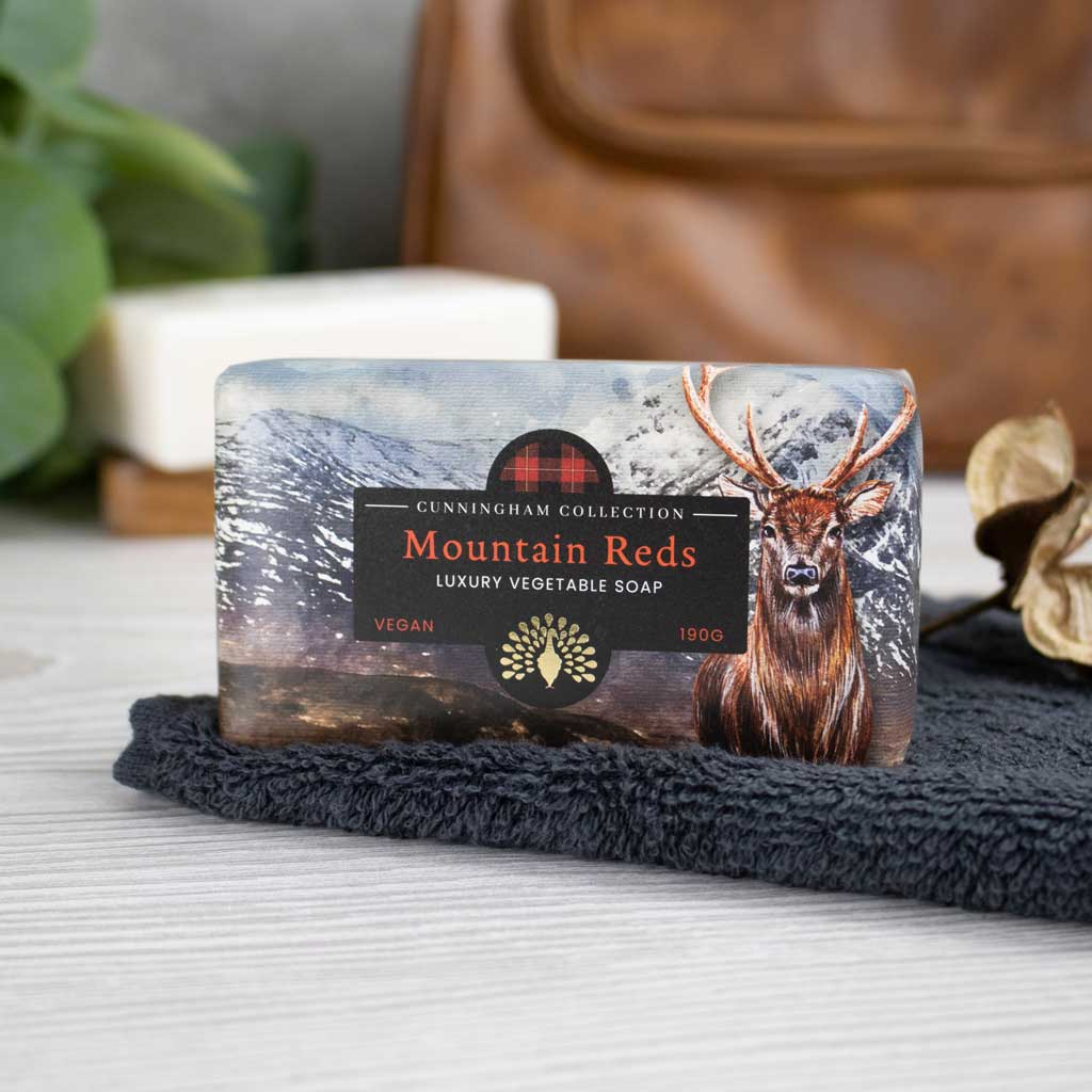 Cunningham Collection Mountain Reds Luxury Vegetable Soap.