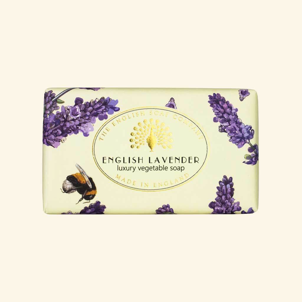 English Lavender luxury vegetable soap bar from The English Soap Company.