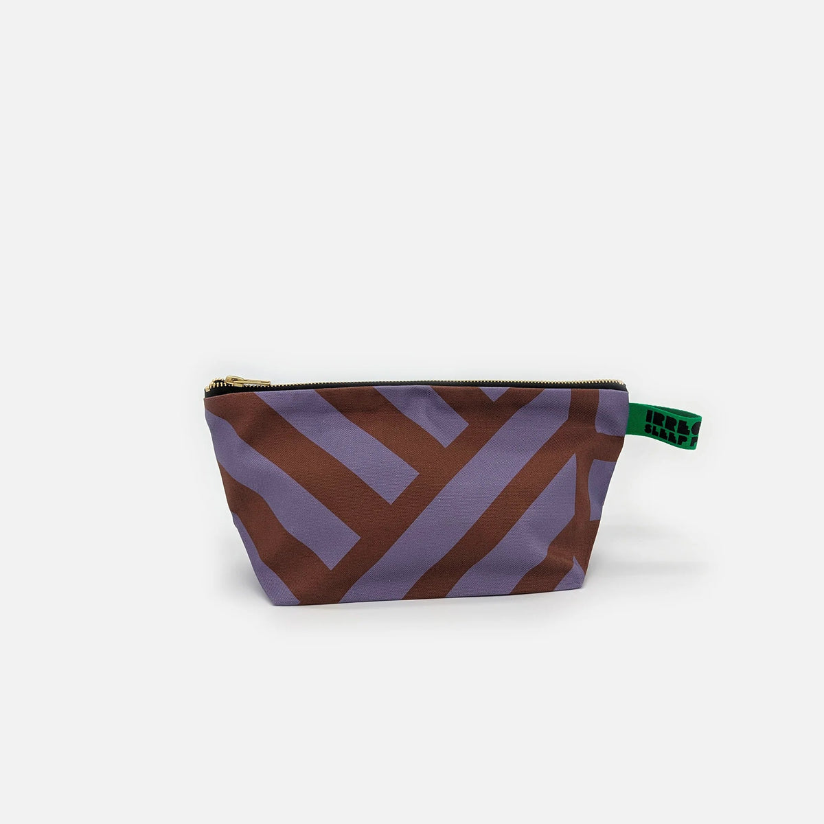 Small pouch with geometric pattern on a white background