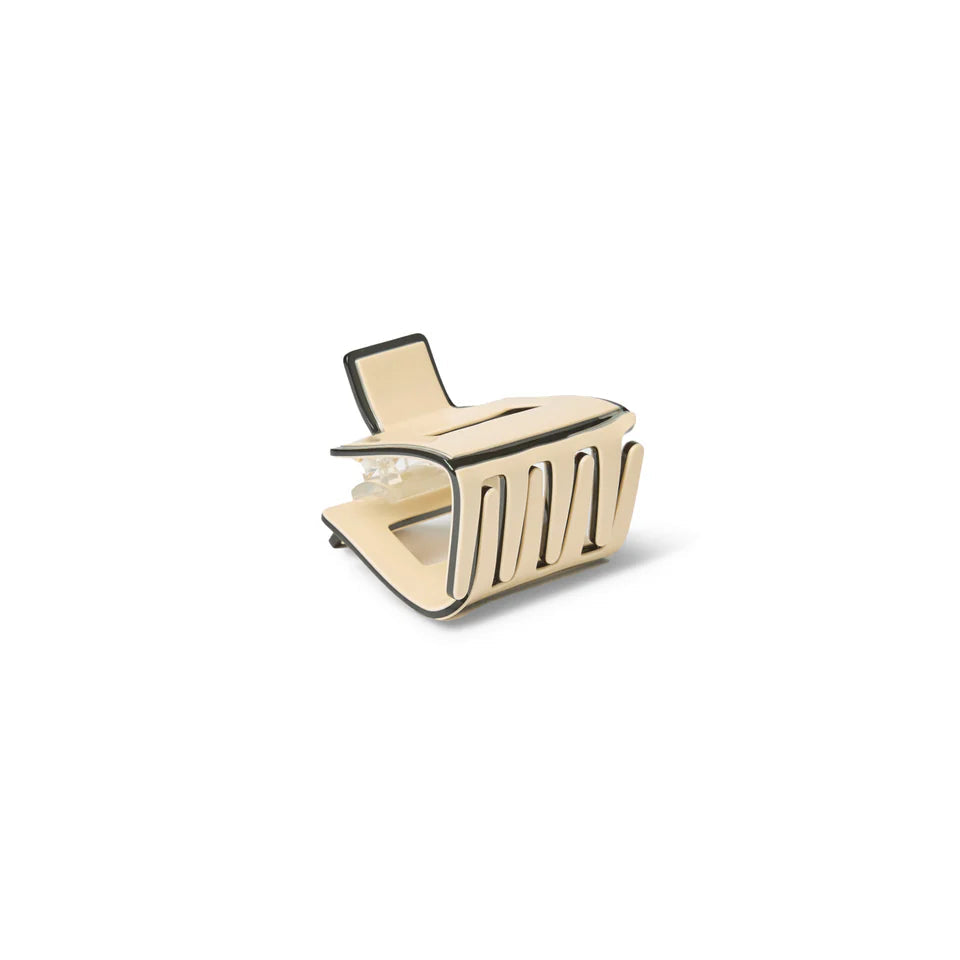 Colchester Hair Claw - Cream / Black