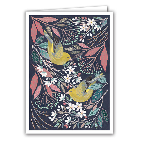 Greeting Card - Greenfinches
