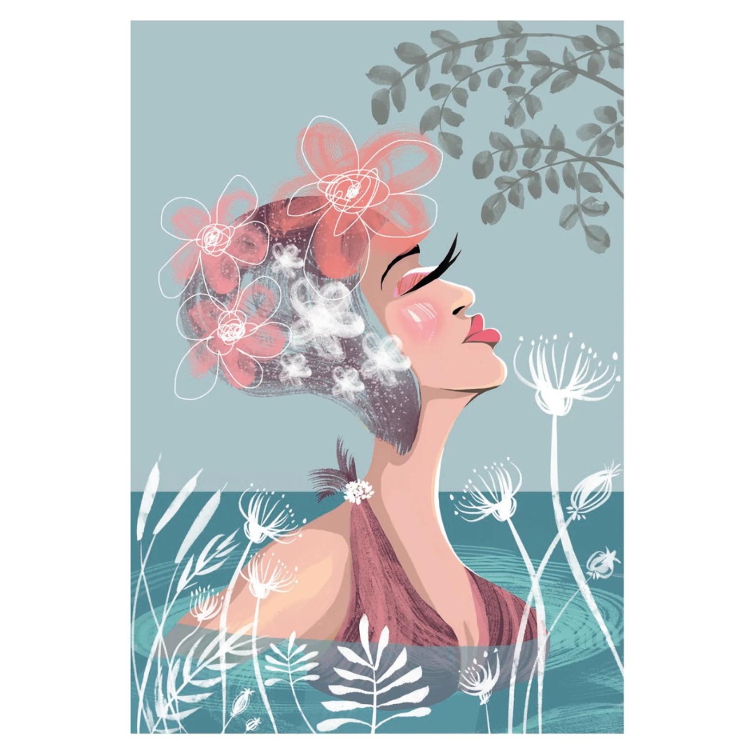 Swim Wild & Free - Cool Summer Dip Card