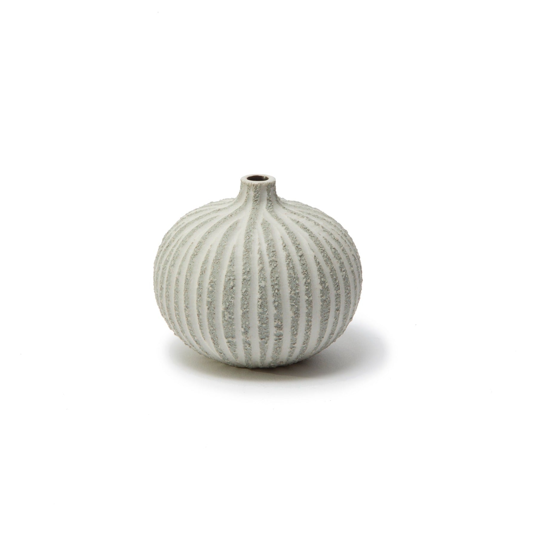 Bari Vase - Small in Stone Stripe Light Grey Rough
