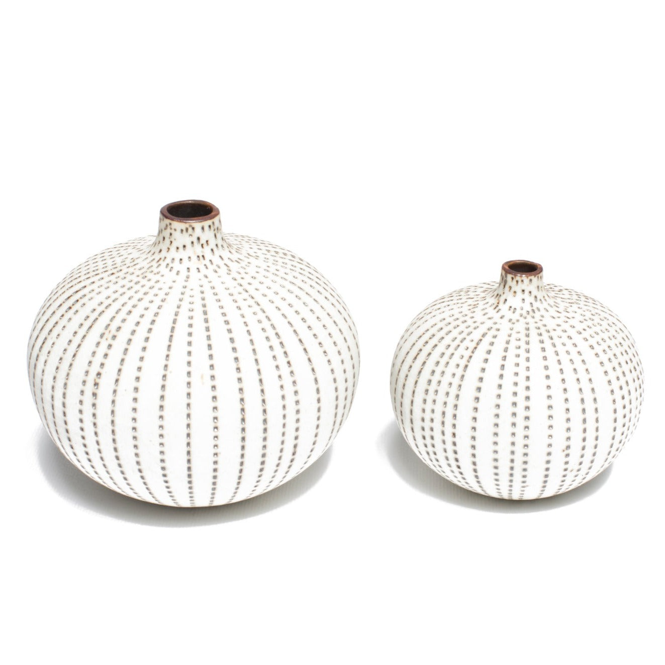 Bari Vase - Small in Brown Dots