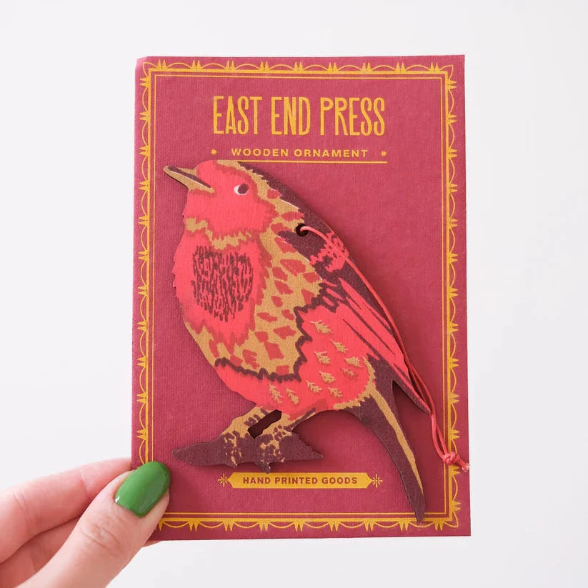 Robin Wooden Ornament