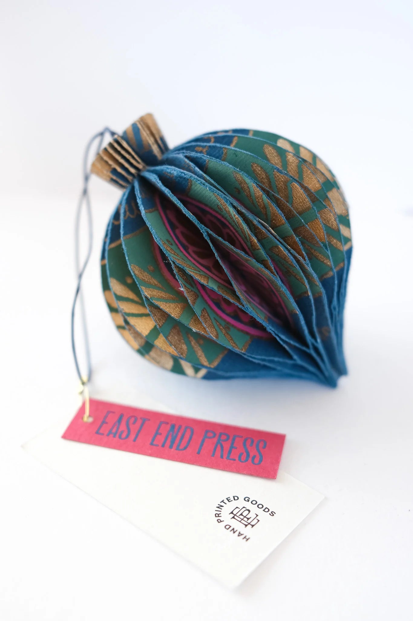 Blue Bauble - Honeycomb