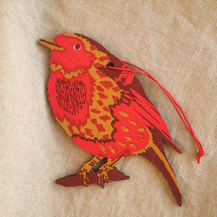Robin Wooden Ornament
