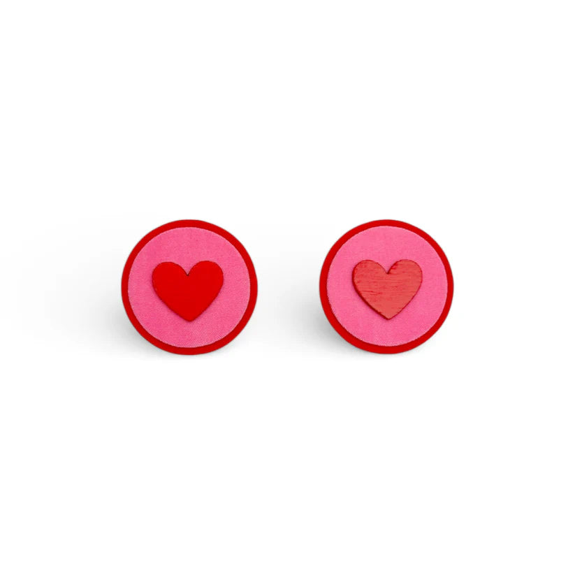 Love Heart Stud Earrings