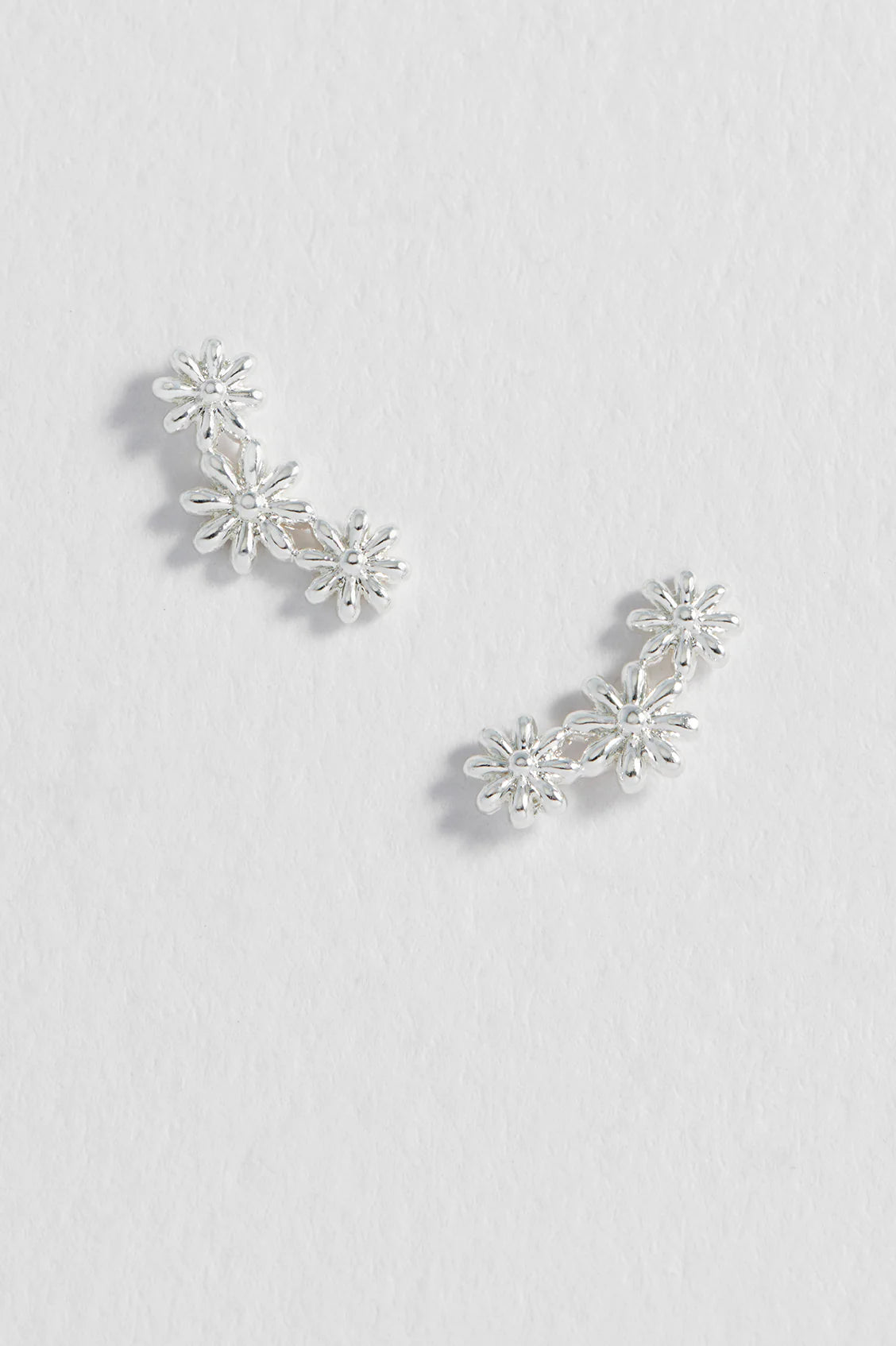 Triple Flower Studs - Silver Plated