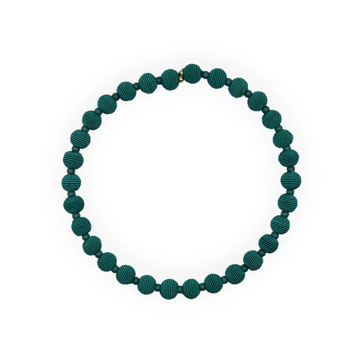 Springwire Woven Ball Necklace - Emerald
