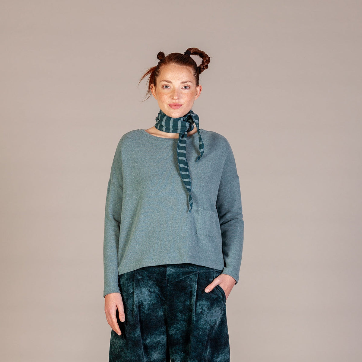 Rose Neckerchief - Atlantic Wide Stripe