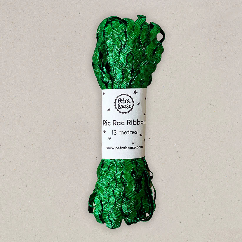 Chestnut Ric Rac Metallic Ric Rac Ribbon - Emerald – The Longship