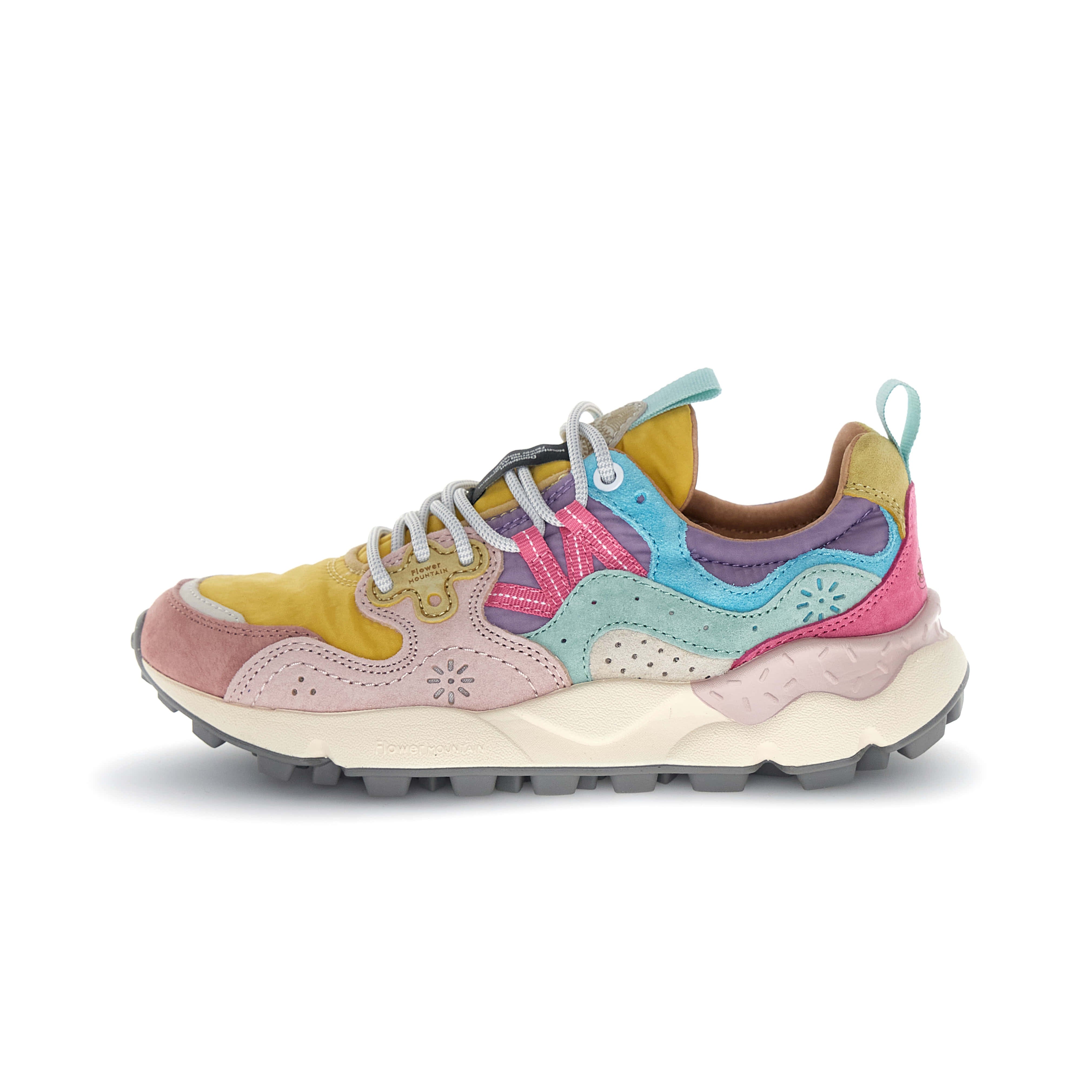 Yamano 3 WOMAN - Suede / Nylon - Pink / Ochre / Light Pink
