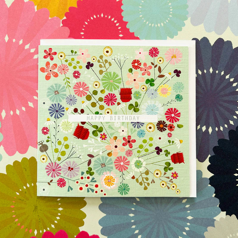 Happy Birthday Card - Floral Explosion