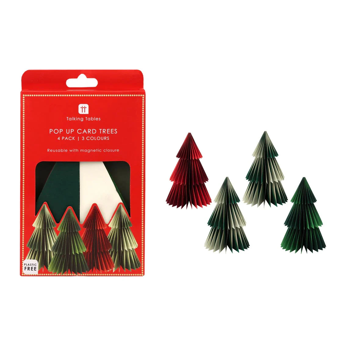 Paper Honeycomb Tree Decorations - 4 Pack