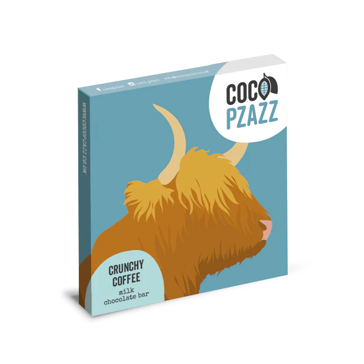 Milk Chocolate Bar - Highland Cow - Crunchy Coffee