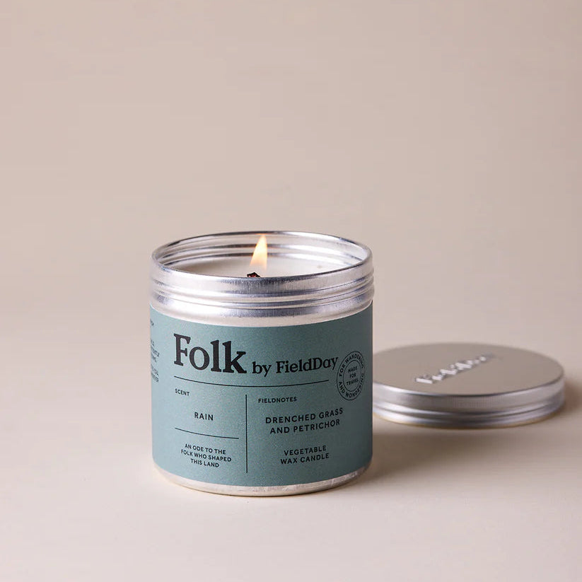 Folk Tin Candle - Rain