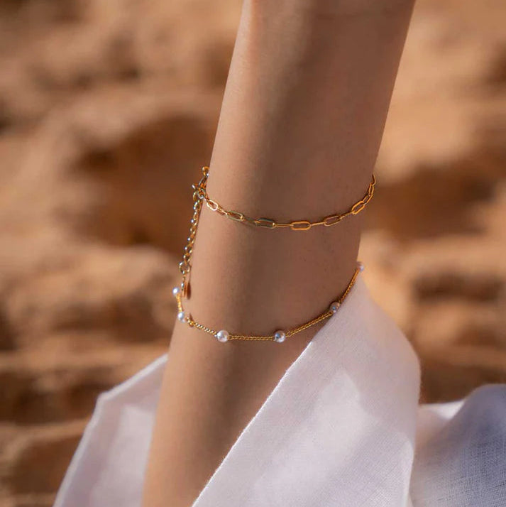 Gaia Pearl Chain Bracelet