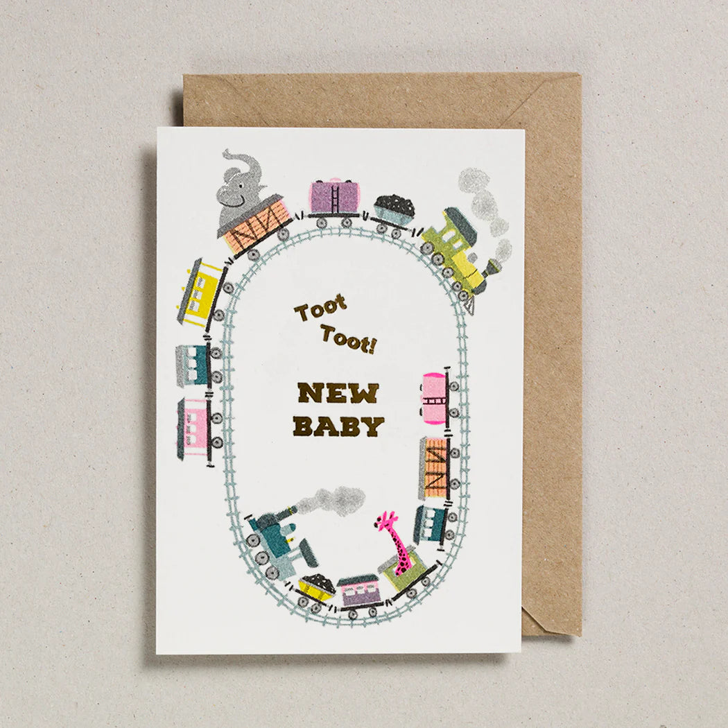 Baby Card - Toot Toot Train