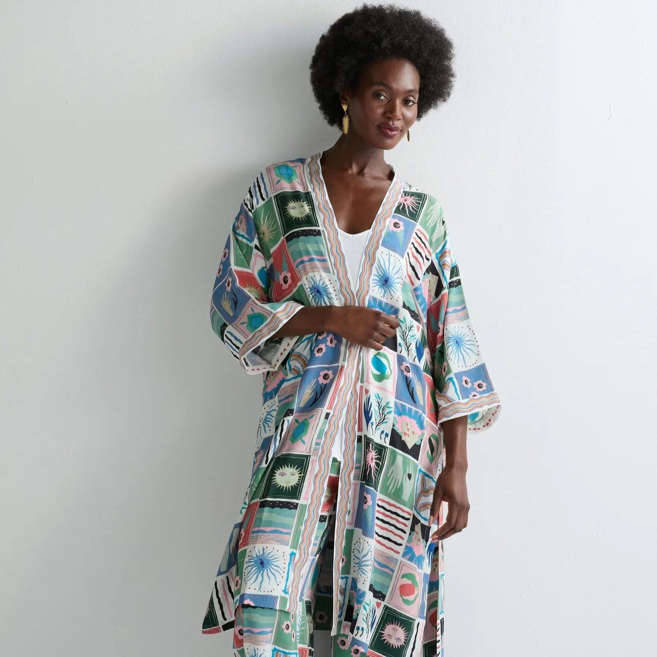 Mystical Collage Kimono - Multi