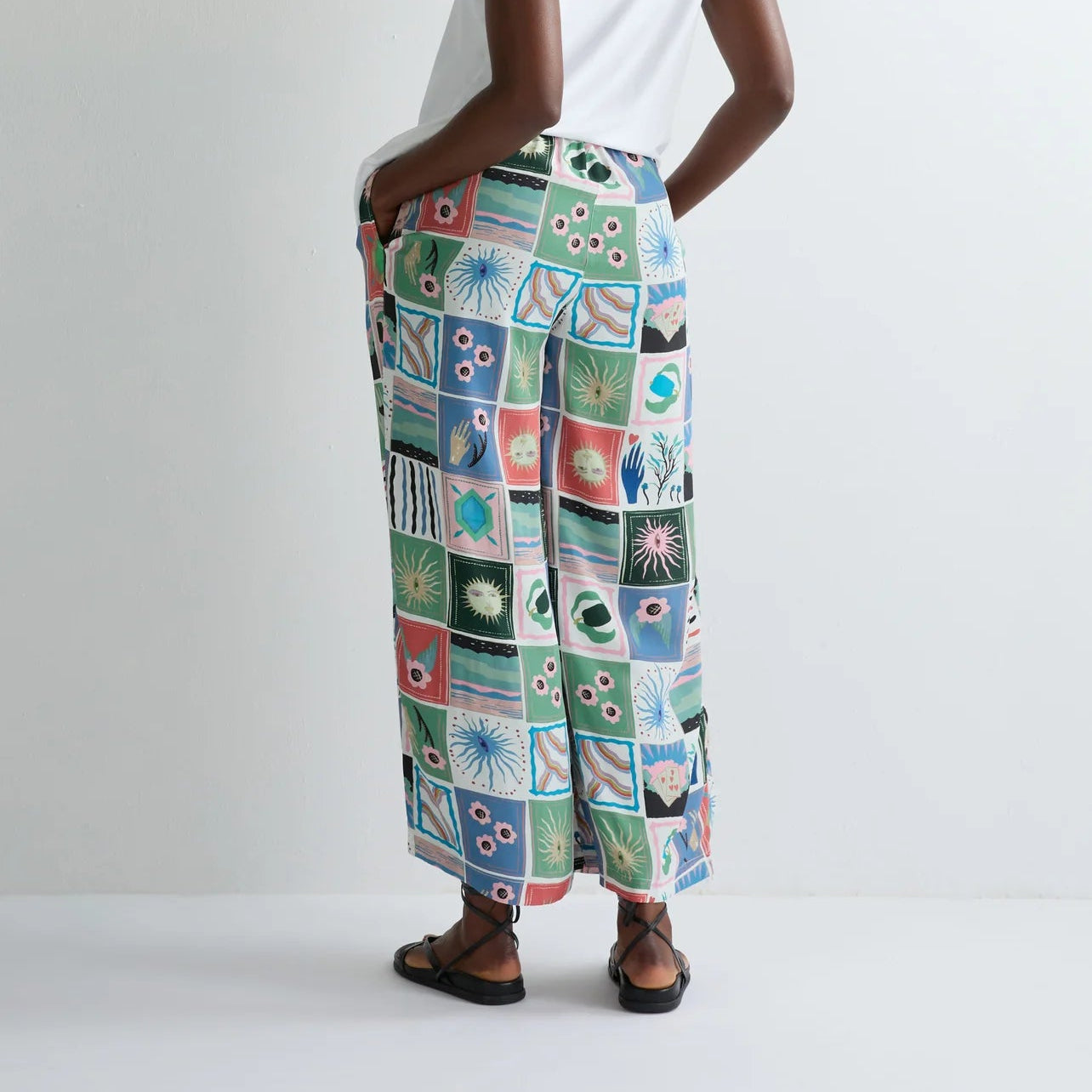 Mystic Collage Wide Trousers - Multi