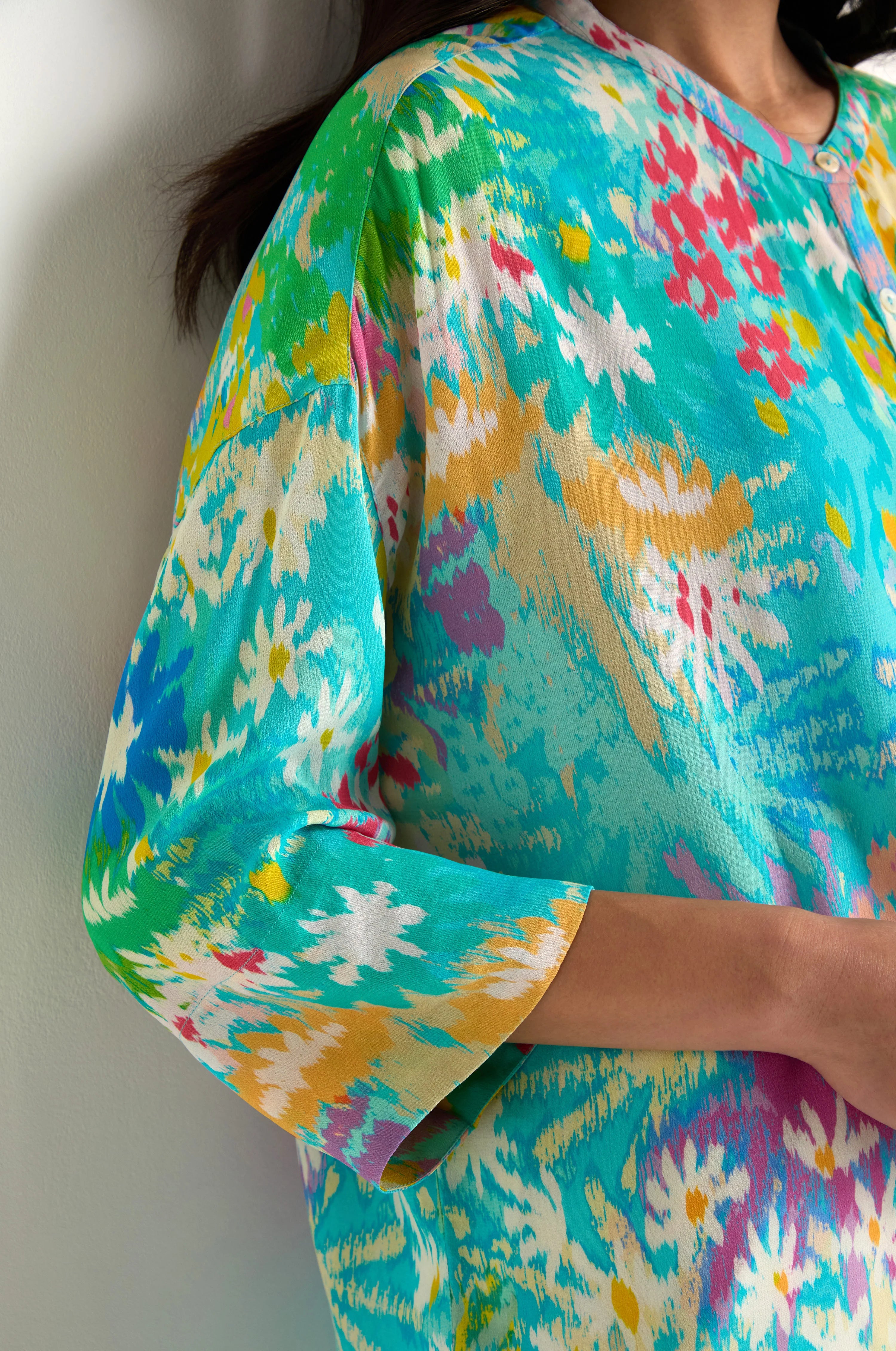 Floral Oasis Boxy Shirt - Multi