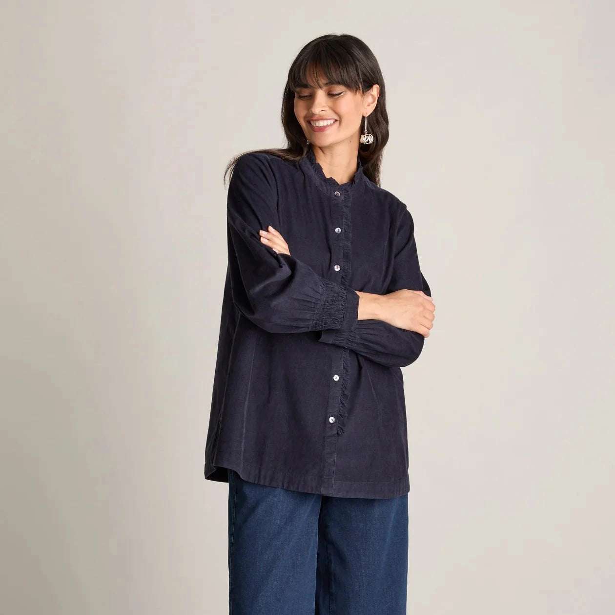 Cotton Pinwale Cord Shirt - Night